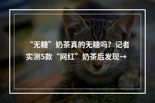 “无糖”奶茶真的无糖吗？记者实测5款“网红”奶茶后发现→