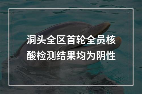 洞头全区首轮全员核酸检测结果均为阴性