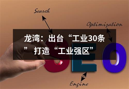 龙湾：出台“工业30条” 打造“工业强区”