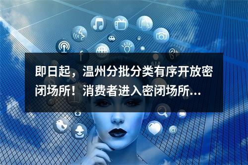 即日起，温州分批分类有序开放密闭场所！消费者进入密闭场所需核验48小时核 ...