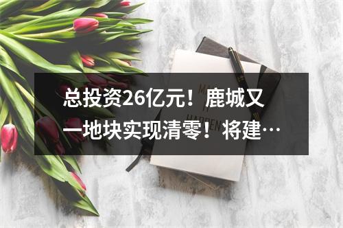 总投资26亿元！鹿城又一地块实现清零！将建…