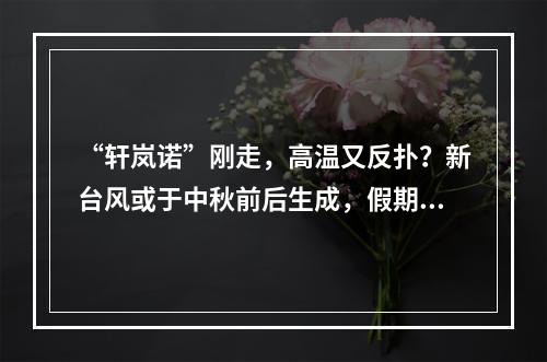 “轩岚诺”刚走，高温又反扑？新台风或于中秋前后生成，假期天气……