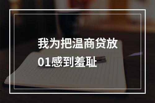 我为把温商贷放01感到羞耻