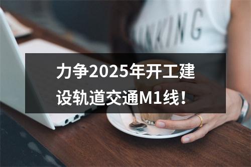 力争2025年开工建设轨道交通M1线！