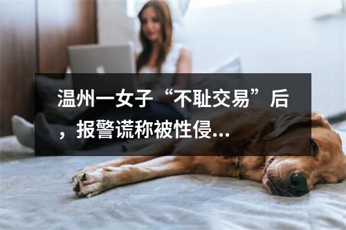 温州一女子“不耻交易”后，报警谎称被性侵...
