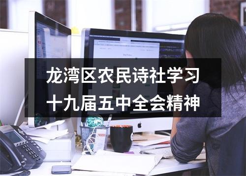 龙湾区农民诗社学习十九届五中全会精神