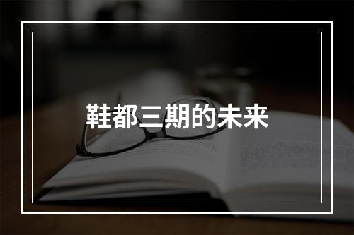 鞋都三期的未来