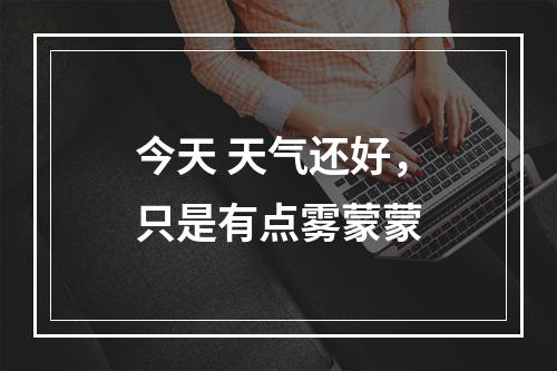 今天 天气还好，只是有点雾蒙蒙