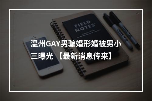 温州GAY男骗婚形婚被男小三曝光 【最新消息传来】
