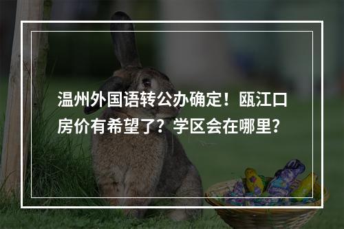 温州外国语转公办确定！瓯江口房价有希望了？学区会在哪里？