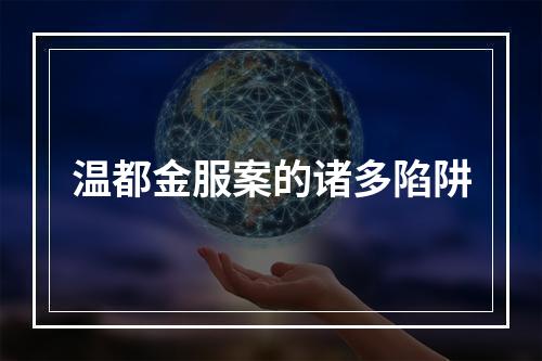 温都金服案的诸多陷阱