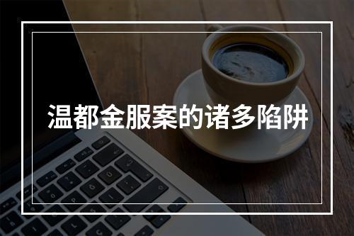 温都金服案的诸多陷阱