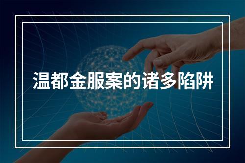 温都金服案的诸多陷阱