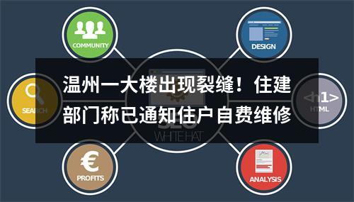 温州一大楼出现裂缝！住建部门称已通知住户自费维修
