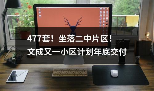 477套！坐落二中片区！文成又一小区计划年底交付