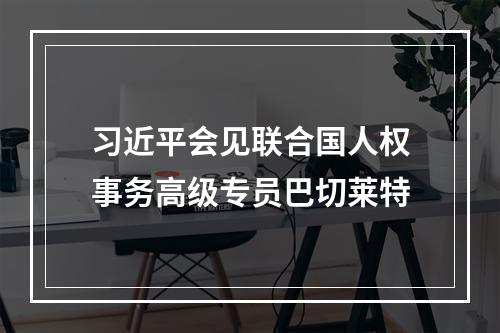 习近平会见联合国人权事务高级专员巴切莱特