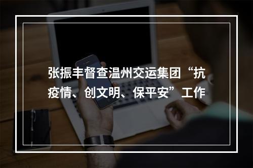 张振丰督查温州交运集团“抗疫情、创文明、保平安”工作
