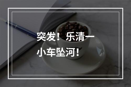 突发！乐清一小车坠河！