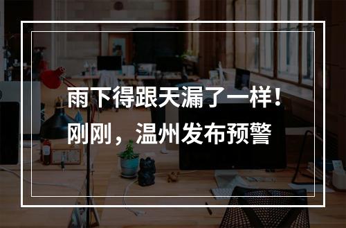 雨下得跟天漏了一样！刚刚，温州发布预警