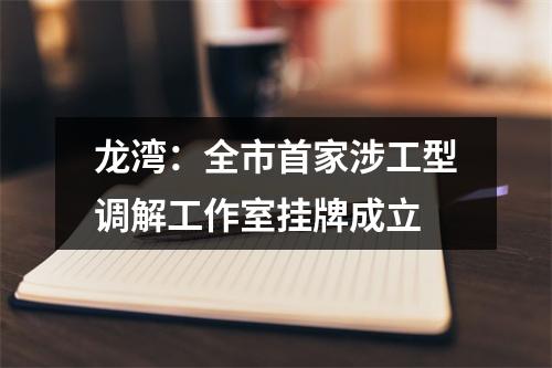 龙湾：全市首家涉工型调解工作室挂牌成立