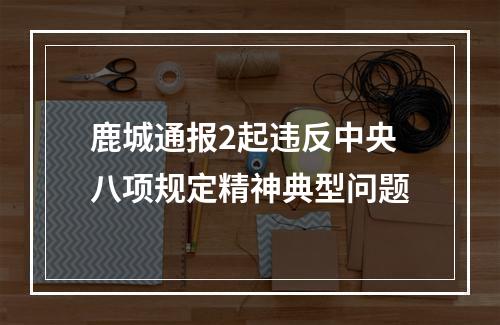 鹿城通报2起违反中央八项规定精神典型问题