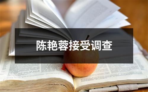 陈艳蓉接受调查
