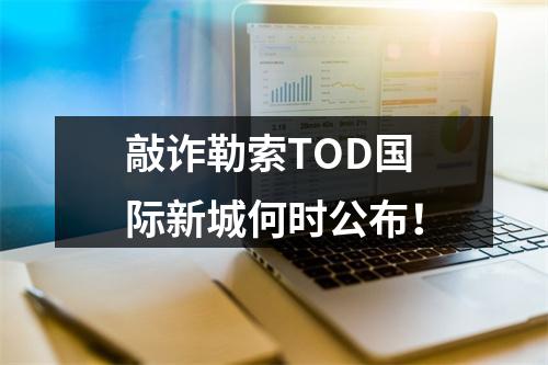 敲诈勒索TOD国际新城何时公布！