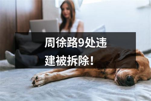 周徐路9处违建被拆除！