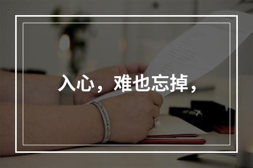 入心，难也忘掉，