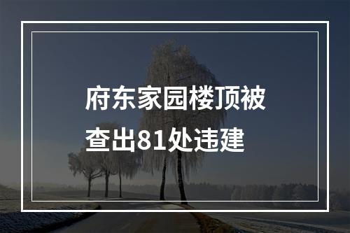 府东家园楼顶被查出81处违建