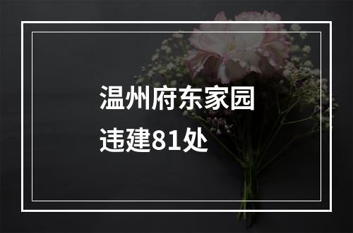 温州府东家园违建81处
