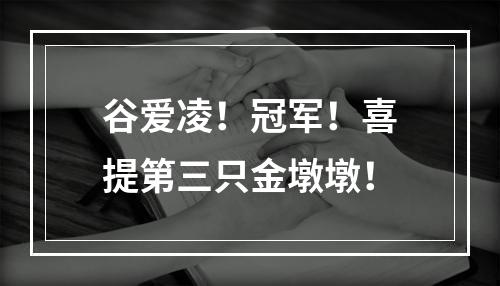 谷爱凌！冠军！喜提第三只金墩墩！