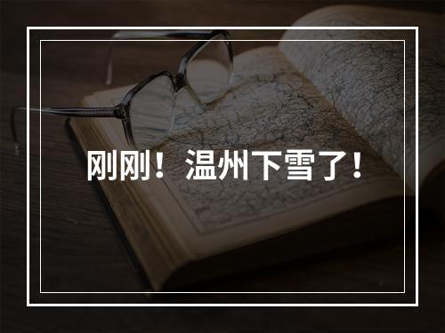 刚刚！温州下雪了！