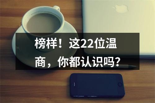 榜样！这22位温商，你都认识吗？