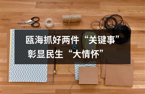 瓯海抓好两件“关键事” 彰显民生“大情怀”