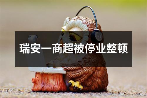 瑞安一商超被停业整顿