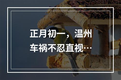 正月初一，温州车祸不忍直视…