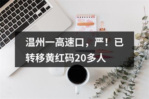 温州一高速口，严！已转移黄红码20多人