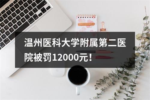 温州医科大学附属第二医院被罚12000元！