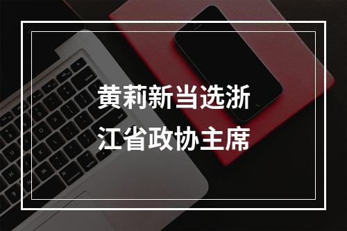 黄莉新当选浙江省政协主席