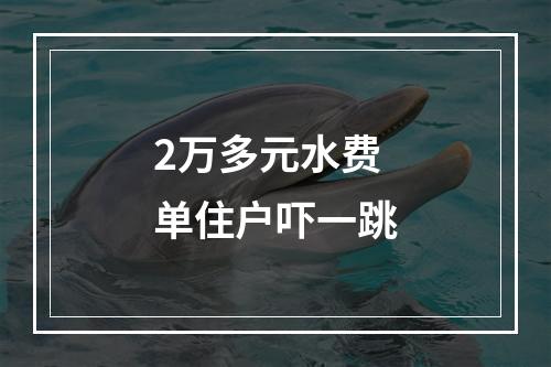 2万多元水费单住户吓一跳