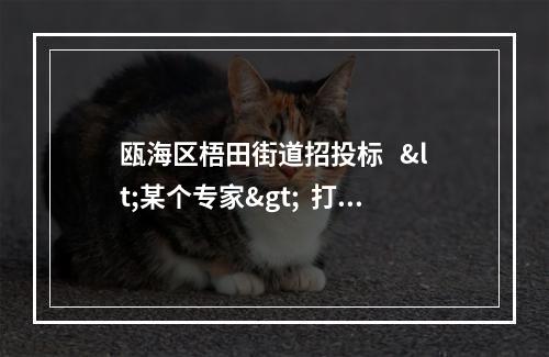 瓯海区梧田街道招投标   <某个专家>  打分有多么的黑！！！！！！