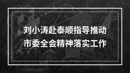 刘小涛赴泰顺指导推动市委全会精神落实工作