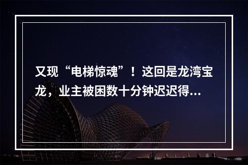 又现“电梯惊魂”！这回是龙湾宝龙，业主被困数十分钟迟迟得不到救助