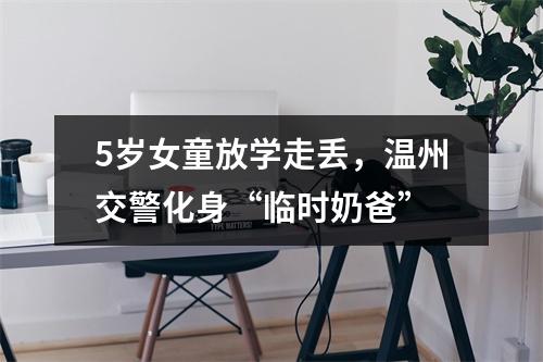 5岁女童放学走丢，温州交警化身“临时奶爸”