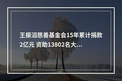 王振滔慈善基金会15年累计捐款2亿元 资助13802名大学生