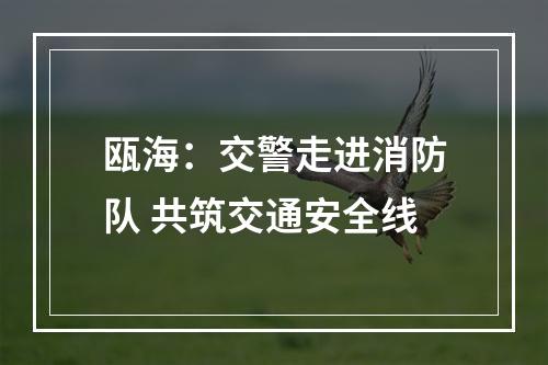 瓯海：交警走进消防队 共筑交通安全线