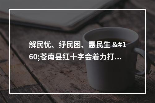 解民忧、纾民困、惠民生  苍南县红十字会着力打造四大品牌 