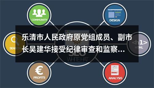 乐清市人民政府原党组成员、副市长吴建华接受纪律审查和监察调查