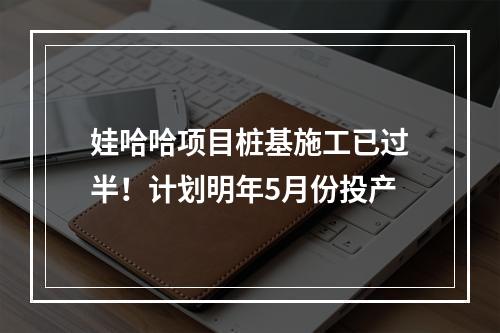娃哈哈项目桩基施工已过半！计划明年5月份投产